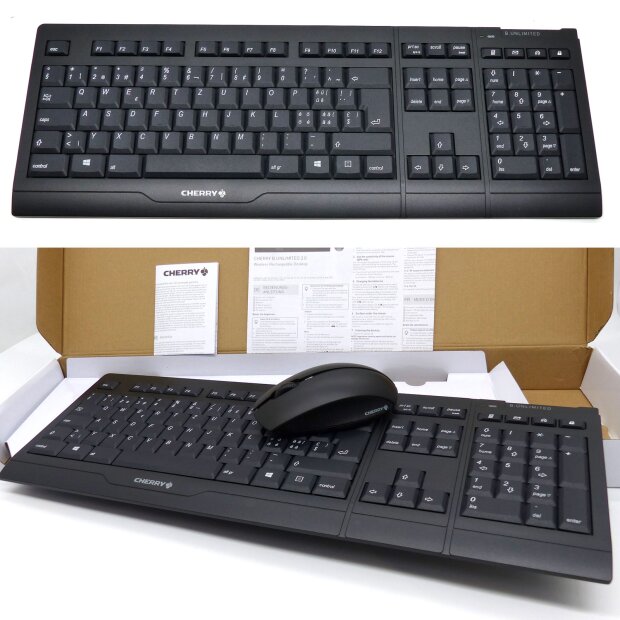 CHERRY B.UNLIMITED 3.0 | Kabelloses Set  Tastatur  Maus Schwarz