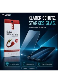 Panzerfolie Glas 9H für iPhone Display Schutzfolie -...