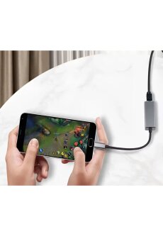USB-C-Ethernet-Adapter, 1000Mbit/s Netzwerkkarte, USB-LAN, RJ45, Thunderbolt 3, f&uuml;r Laptop, MacBook, iPad, Ethernet-Netzwerkkarte