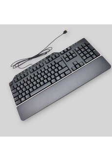 Dell KB522-BK USB Tastatur Deutsch QWERTZ Multimedia 2x USB Hub Schwarz