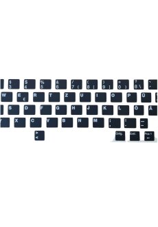 Tastaturaufkleber Deutsch QWERTZ Matt Schwarz &ndash; 48 Sticker f&uuml;r Laptop &amp; PC