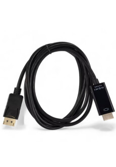 DisplayPort zu HDMI Adapterkabel 1,8 m  4K 60Hz vergoldete Kontakte  inkl. Audio