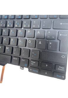 Dell Latitude E7250 Tastatur 0WVFRG Beleuchtet Schwedisch (QWERTY) mit Gratis Deutsch Tastaturaufkleber