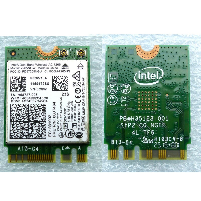 intel 8265NGW 無線LANカード Wi-Fi アンテナ付き 有名なブランド - その他