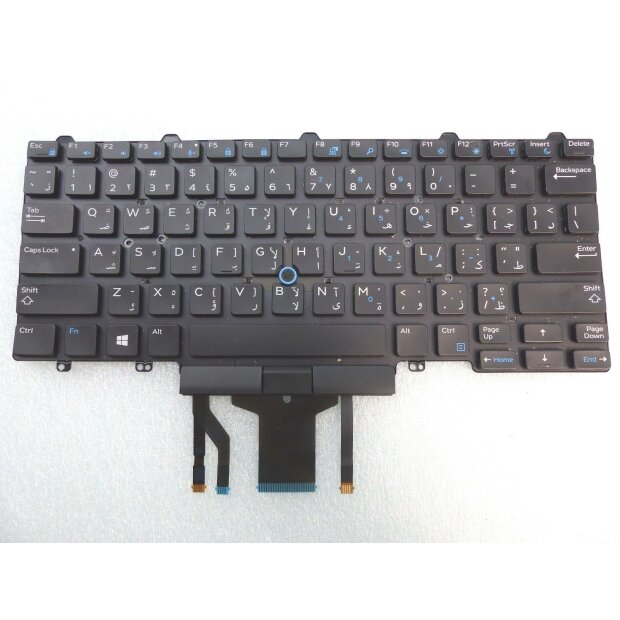 Tastatur Dell  E7450 E7470 E5450 E5470 QWERTY mit Backlight Arabisch
