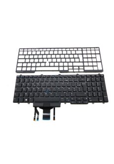Tastatur Dell Franz&ouml;sisch AZERTY Latitude E5550 E5570, Mit rahme