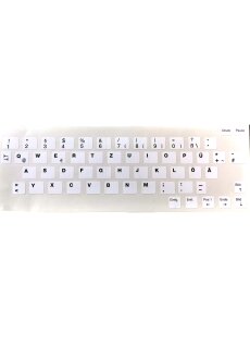 Qualit&auml;ts Tastaturaufkleber - Deutsch - Ersatzschl&uuml;ssel QWERTZ | WEISS Universal