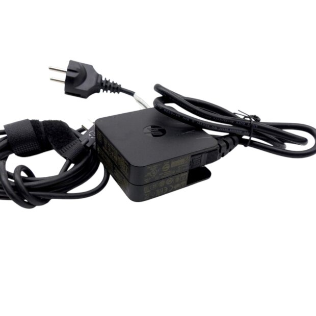 USB-C Netzteil 45W Ladeger&auml;t 5V 9V 10V 12V 15V 20V Notebook Schwarz