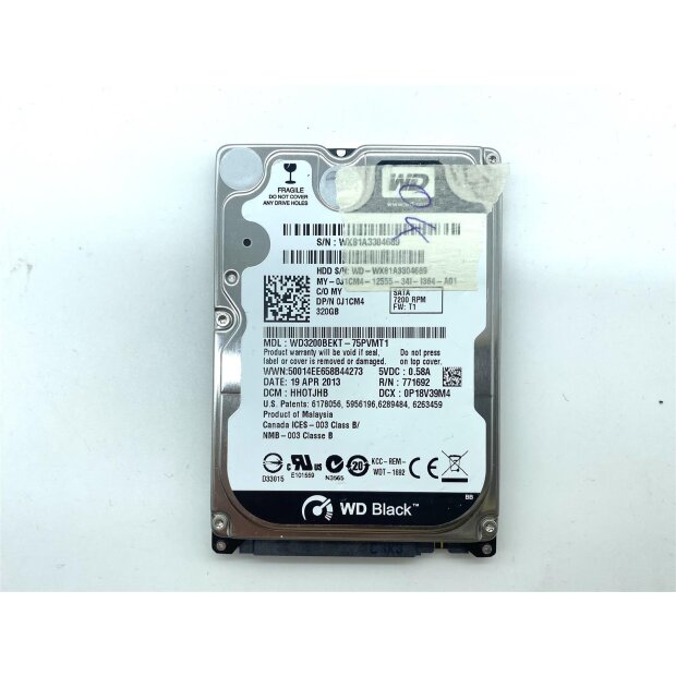 Toshiba 320GB 2,5" HDD SATA Festplatte CP520784-01 | Laptop Hard Drive