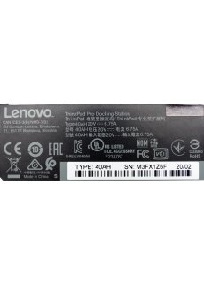 Lenovo ThinkPad Pro Docking Station 40AH 5D20W51396 |135W AC