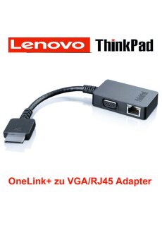 Lenovo ThinkPad OneLink+ VGA/RJ45 Adapter für...