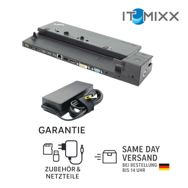 Lenovo Dock 40A2 FRU 00HM91 + 65W Netzteil f&uuml;r ThinkPad T440&ndash;T570