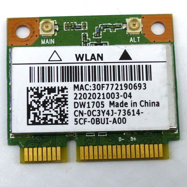 Wifi Card Dell DW1705 W-LAN 0C3Y4J 736145CF  Mini PCi Express