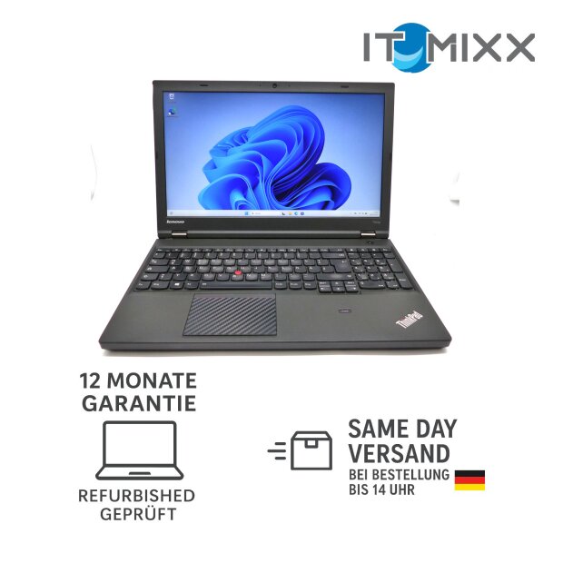 Lenovo ThinkPad T540p &ndash; Core i5-4300M | 8GB RAM | 256GB SSD | 15,6&quot; | DVD-RW | Windows 11 Pro