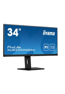 iiyama ProLite XUB3493WQSU-B1 34 Zoll Ultra-Wide Monitor mit 3440 x 1440 Pixeln, IPS-Panel