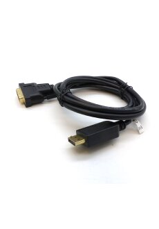 DisplayPort auf DVI, 1.8m Vergoldet 1080P DisplayPort DP zu DVI Kabel