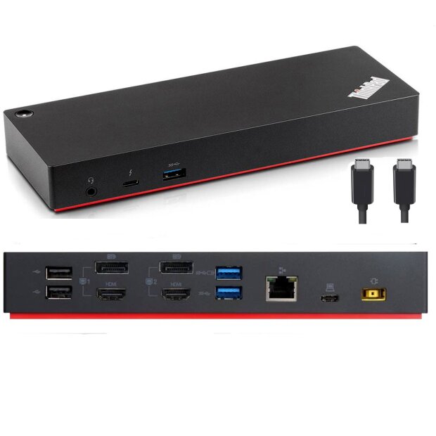 Lenovo ThinkPad Thunderbolt 3 Dock Type 40AF AC 90W Netzteil USB-C 4K DUD9011D1