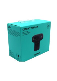 Logitech Webcam C270 &ndash; 720p HD, USB, integriertes Mikrofon, Neu &amp; OVP