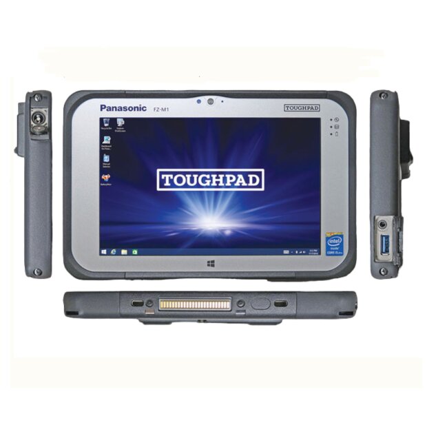 Panasonic ToughPad FZ-M1 MK2 &ndash; Core M5-6Y57, 4GB RAM, 256GB SSD, Win10, LTE, GPS, NFC &ndash; robustes Outdoor-Tablet