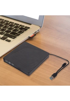 USB 3.1 Typ-C Externes CD/DVD-Laufwerk &ndash; Plug &amp; Play CD/DVD Brenner &amp; Leser &ndash; Optisches Laufwerk RW f&uuml;r Laptops