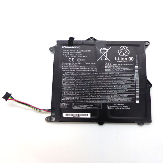 Panasonic CF-XZ Original Akku  Batteri  27Wh 7,6V 3540 mAh