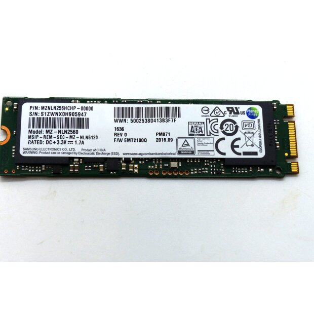 SSD M.2 256GB Samsung  MZ-NLN2560 MZNLN256HCHP