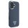 Guess iPhone 16 H&uuml;lle MagSafe PU Leder Dreiecksmuster Blau Eleganter