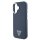 Guess iPhone 16 H&uuml;lle MagSafe PU Leder Dreiecksmuster Blau Eleganter