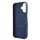 Guess iPhone 16 H&uuml;lle MagSafe PU Leder Dreiecksmuster Blau Eleganter