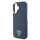Handyh&uuml;lle Guess iPhone 16 H&uuml;lle MagSafe PU Leder Dreiecksmuster Blau Eleganter