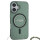 GUESS Apple iPhone 16 Pro Max  Handyh&uuml;lle Cover H&uuml;lle Magsafe IML Glitter mit Perlenband Gr&uuml;n