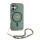 Handyh&uuml;lle iPhone 16 Pro Max R&uuml;ck Cover H&uuml;lle Magsafe IML Glitter mit Perlenband Gr&uuml;n
