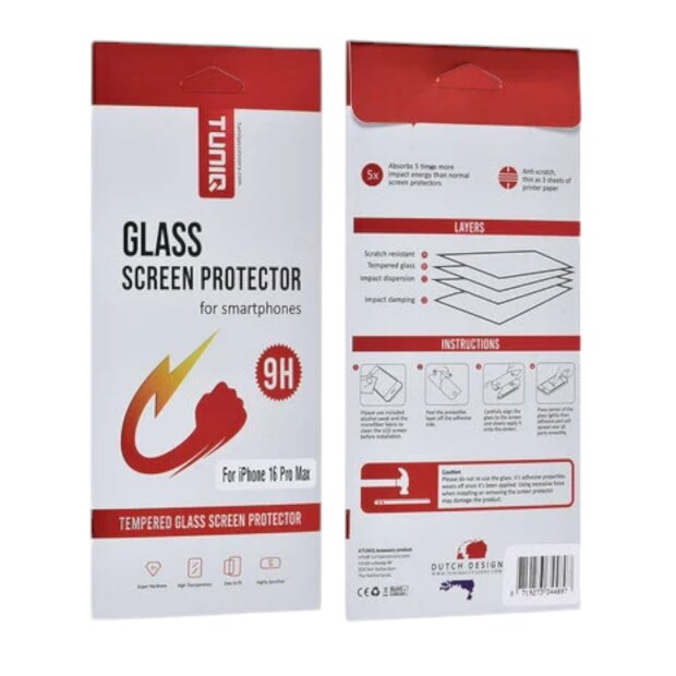 iPhone 16 Pro Max Panzerfolie 9H Displayschutzfolien - Transparent
