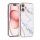UNIQ iPhone16 Plus R&uuml;ck-Cover H&uuml;lle  Marmor Wei&szlig; Eleganter Schutz