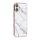 UNIQ iPhone16 Plus R&uuml;ck-Cover H&uuml;lle  Marmor Wei&szlig; Eleganter Schutz