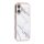 iPhone 16 H&uuml;lle Marmor Wei&szlig; &ndash; TUNIQ Silikon Schutzh&uuml;lle R&uuml;ck-Cover
