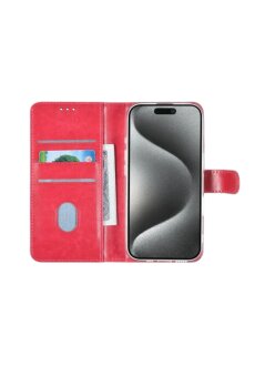 UNIQ iPhone 16 Pro Book-Case H&uuml;lle mit Kartenhalter &ndash; Hot Pink