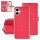 iPhone 16 Plus Book-Case Handyh&uuml;lle H&uuml;lle mit Kartenhalter &ndash; Hot Pink