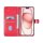iPhone 16 Plus Book-Case Handyh&uuml;lle H&uuml;lle mit Kartenhalter &ndash; Hot Pink
