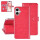 UNIQ iPhone 16 Plus Book-Case Handyh&uuml;lle H&uuml;lle mit Kartenhalter Hot Pink