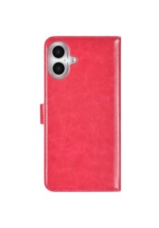 Apple iPhone 16 Book-Case Kandytasche mit Kartenhalter Pink
