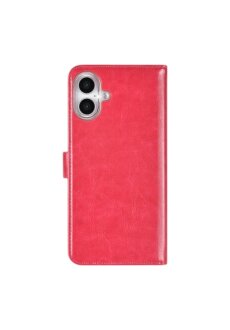 UNIQ iPhone 16 Book-Case H&uuml;lle mit Kartenhalter &ndash; Hot Pink
