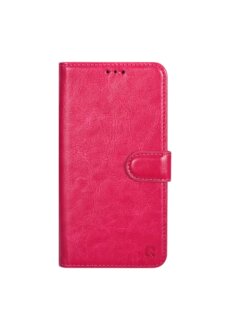 TUNIQ iPhone 15 Book-Case H&uuml;lle mit Kartenhalter &ndash; Hot Pink