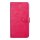 UNIQ iPhone 15 Book-Case H&uuml;lle mit Kartenhalter &ndash; Hot Pink