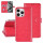 Apple iPhone16 Pro Max Handyh&uuml;lle H&uuml;lle mit Kartenhalter Pink