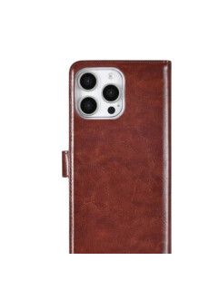 Apple iPhone16 Pro Max Handyh&uuml;lle H&uuml;lle mit Kartenhalter Braun
