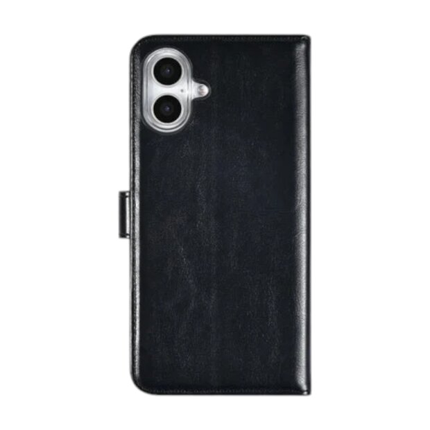 TUNIQ iPhone 16 Plus Book-Case H&uuml;lle mit Kartenhalter &ndash;Schwarz