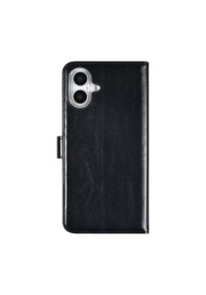 Handyh&uuml;lle f&uuml;r Apple iPhone 16 Plus Book-Case H&uuml;lle mit Kartenhalter Schwarz