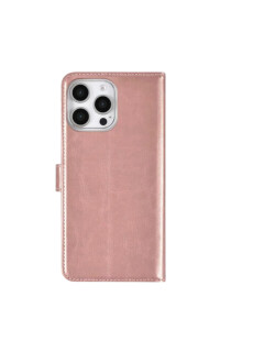 Apple iPhone16 Pro Max Handyh&uuml;lle H&uuml;lle mit Kartenhalter Rose-Gold