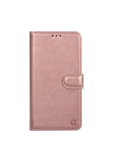UNIQ iPhone 15 Book-Case H&uuml;lle mit Kartenhalter Rose-Gold